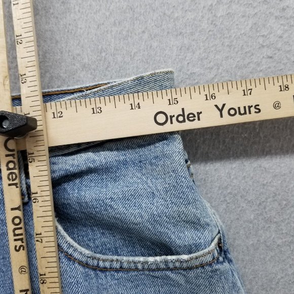 Vintage Abercrombie Fitch Jeans Mens 30x30 Blue Denim Tapered Cotton Zip FlyVint - Picture 8 of 11